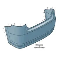 Задний бампер Volkswagen Polo