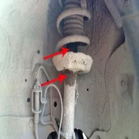 Неисправности стойки амортизатора