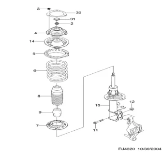 Описание задних и передних стоек на Chevrolet Lacetti