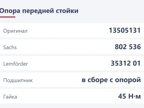 Опорный подшипник Chevrolet Cruze: номер, отзывы и замена